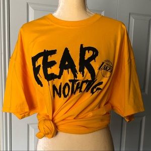 LA LAKERS T SHIRT FEAR NOTHING TEE SHIRT UNISEX